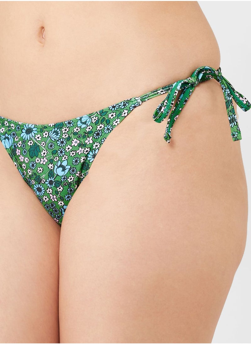 TOPSHOP - Floral Print Bikini Bottom - Image 1