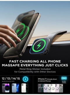 GGEROU Magnetic Car Phone Charger Holder, 360° Rotatable Car Chargerable Phone Mount, Strong Magnets Bendable Memory Car Mount  - Image 3