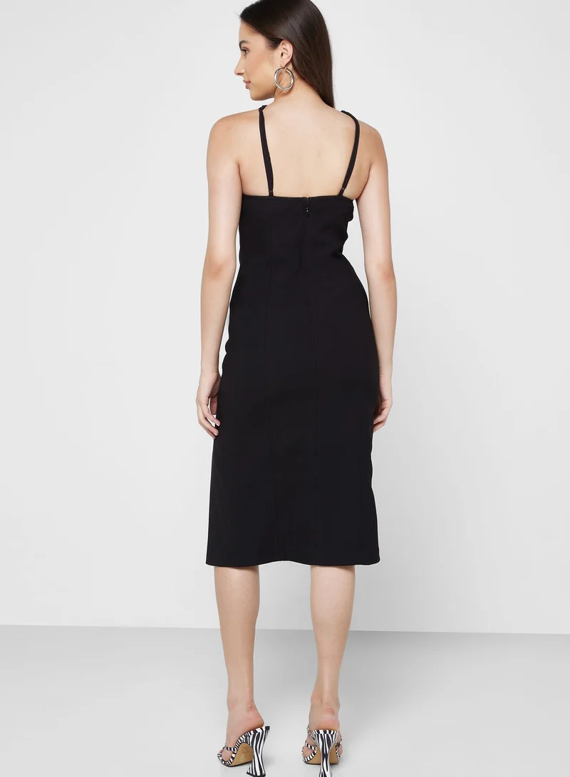 Finders Keepers Halter Neck Side Split  Dress