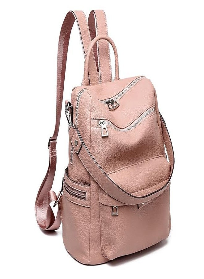 TrueArch Kayla Stylish Vegan Leather Backpack & Purse for Women | Gifts | Shoulder Bag for Women and Girls | College Bag for Girls | Multipurpose Travel Bag | Durable | (Peach) - Image 4