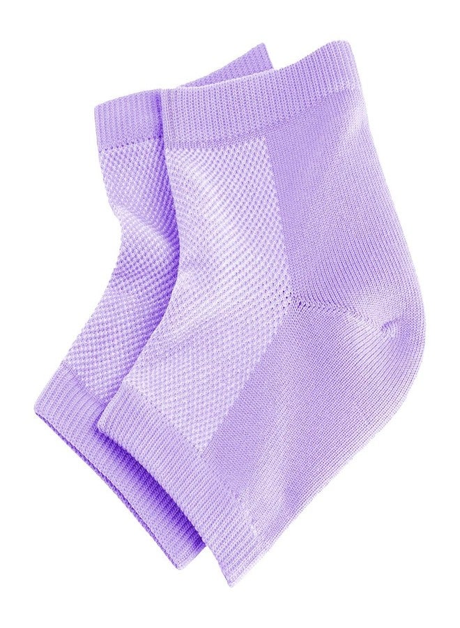 Matra Silicone Gel Heel Socks (1 Pair) - Half Length, Moisturizing Cotton Socks with Vented Design - Unisex Anti-Crack Heel Repair Sock (Free Size) - Image 1