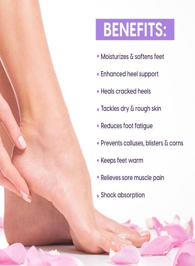 Matra Silicone Gel Heel Socks (1 Pair) - Half Length, Moisturizing Cotton Socks with Vented Design - Unisex Anti-Crack Heel Repair Sock (Free Size) - Image 2