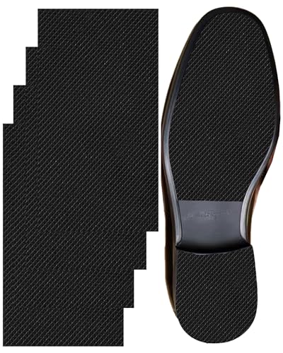 BHXANZOU Black Shoe Sole Protector,Anti Slip Shoe Grips on Bottom of Shoes - Bottom Protector - Sole Guard - Non-Slip Shoe Pads for High Heels(8"×4" Black 4Pcs) - Image 1