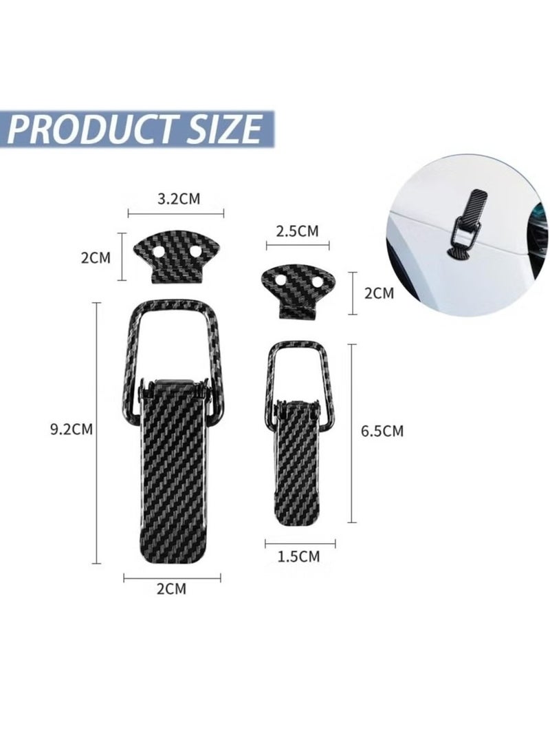 OMEVE 2PCS Car Bumper Clip Hasp,Bumper Security Hook Lock Clips,Durable Carbon Fiber Auto Bumper Quick Release Kit,Universal Quick Release Front Rear Bumper Trunk Fender Fasteners Clip Kits - Image 5