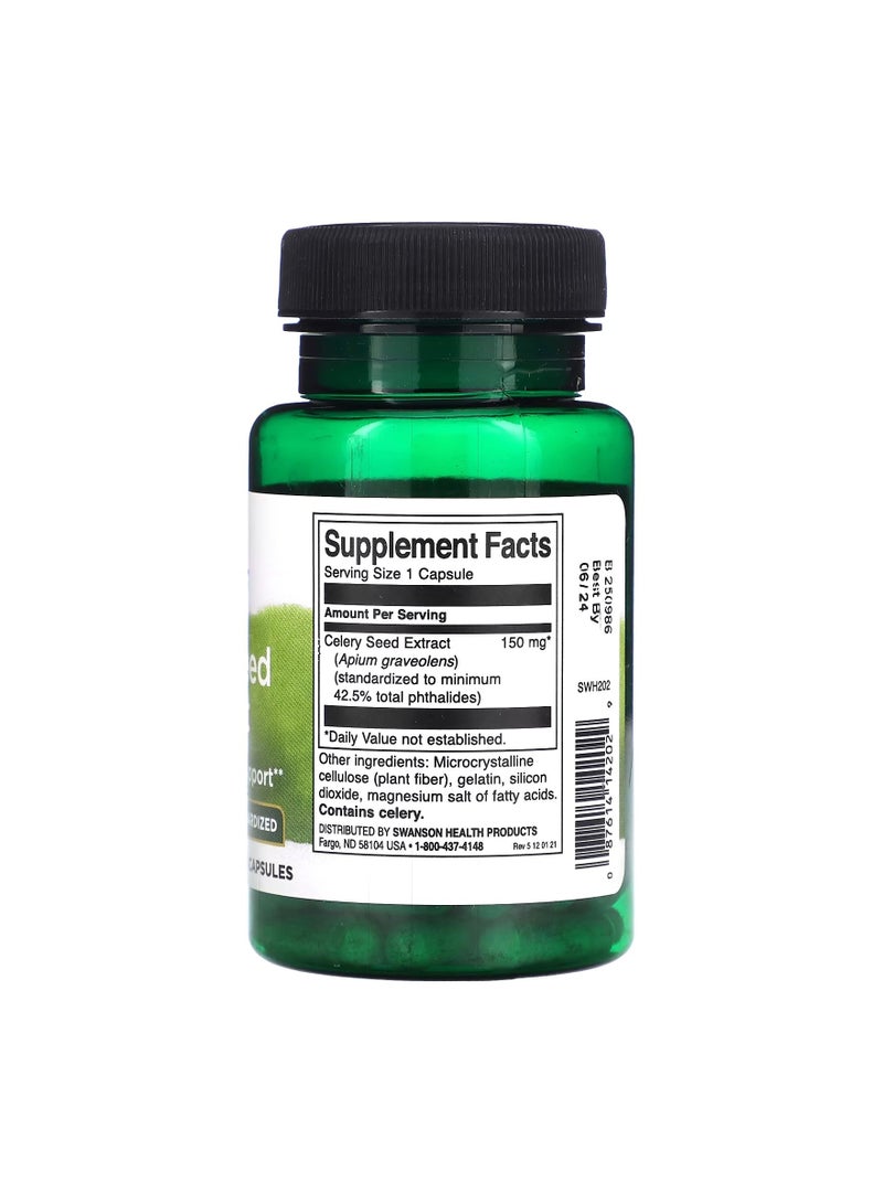 سوانسون مستخلص بذور الكرفس بأقصى قوة 60 كبسولة - Image 2