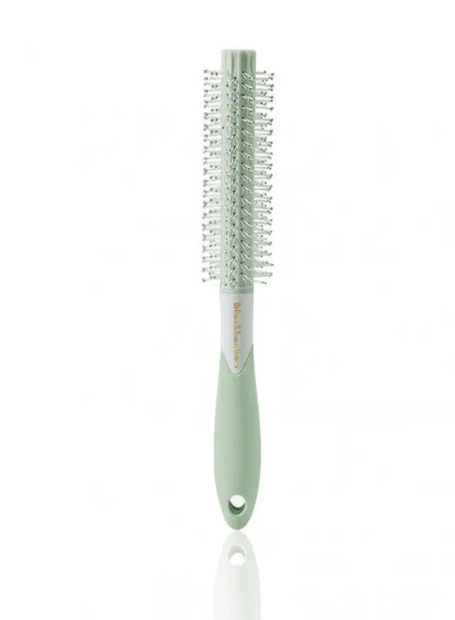 BlackLaoban Round Hair Brush for Blow Drying, Styling, Curling, Straighten with Soft Nylon Bristles for Short or Medium Curly Hairs for Women & Men (Light-Green) - Image 1