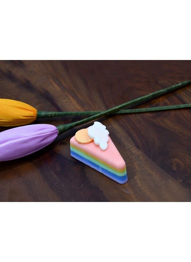The Little Lookers Dessert Rainbow Pastry Soap 100% Organic & Handmade & Organc For Baby Kids (100G Pack Of 1)  - Image 2