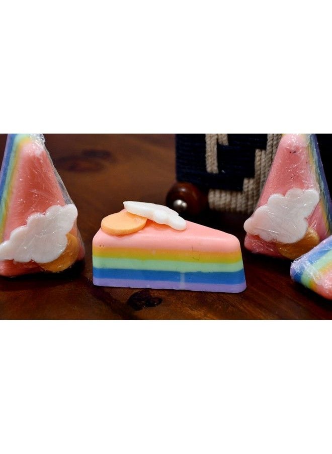 The Little Lookers Dessert Rainbow Pastry Soap 100% Organic & Handmade & Organc For Baby Kids (100G Pack Of 1)  - Image 4
