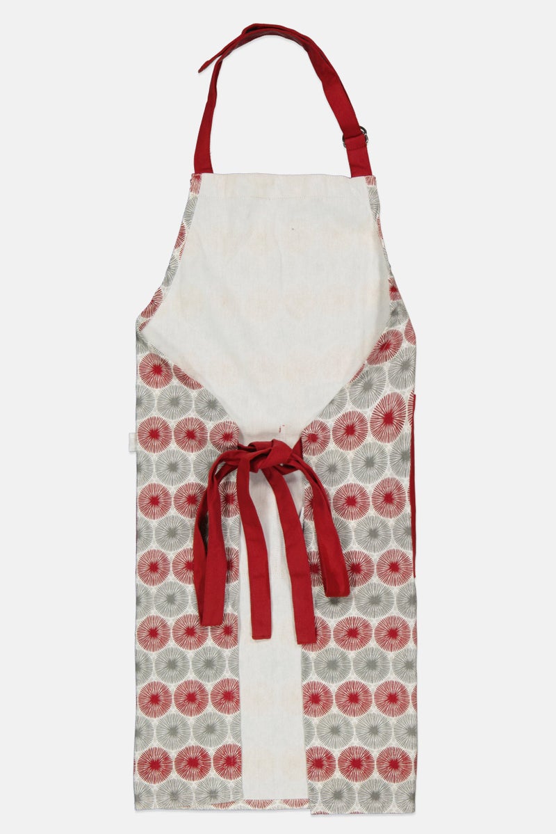 Sttelli Allover Print Adjustable Kitchen Apron, Grey - Image 3