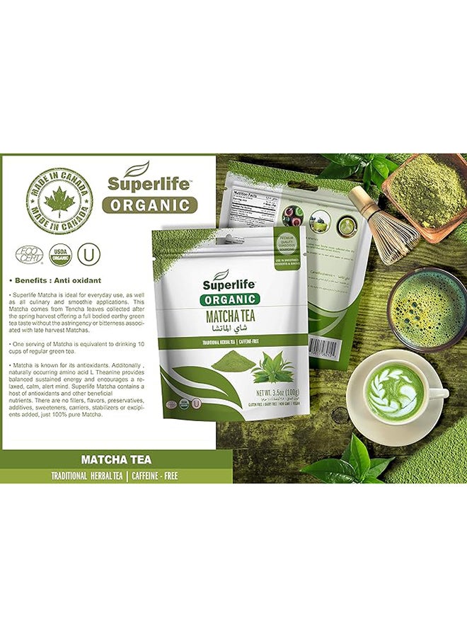 SuperLife  Organic Matcha Tea Traditional Herbal Tea Caffeine Free Gluten And Dairy Free Vegan 100 Gm - Image 3