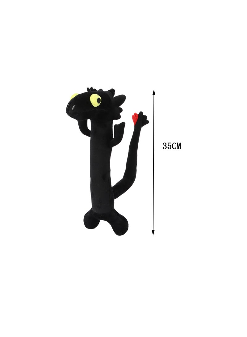 35CM Cute Funny Dragon Soft Plush Toy Gift For Girls And Boys（Black） - Image 2
