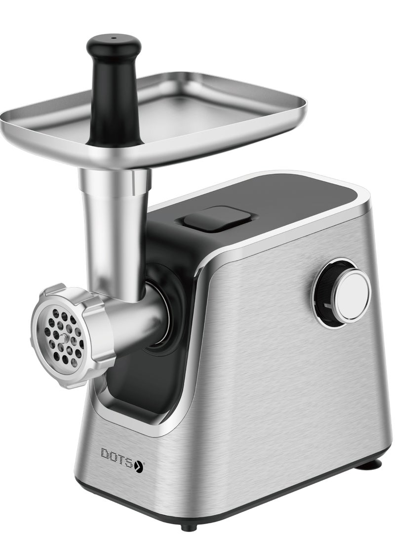 دوتس مفرمة لحم من ألواح التقطيع المصنوعة من الفولاذ المقاوم للصدأ 5 مم و 8 مم ، سرعتان ووظيفة عكسية ، 800 وات ماكس 1800 وات - Image 3