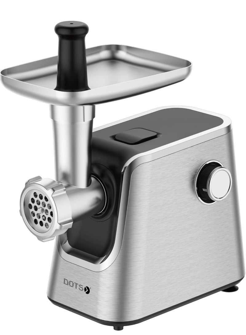 دوتس مفرمة لحم من ألواح التقطيع المصنوعة من الفولاذ المقاوم للصدأ 5 مم و 8 مم ، سرعتان ووظيفة عكسية ، 800 وات ماكس 1800 وات - Image 1