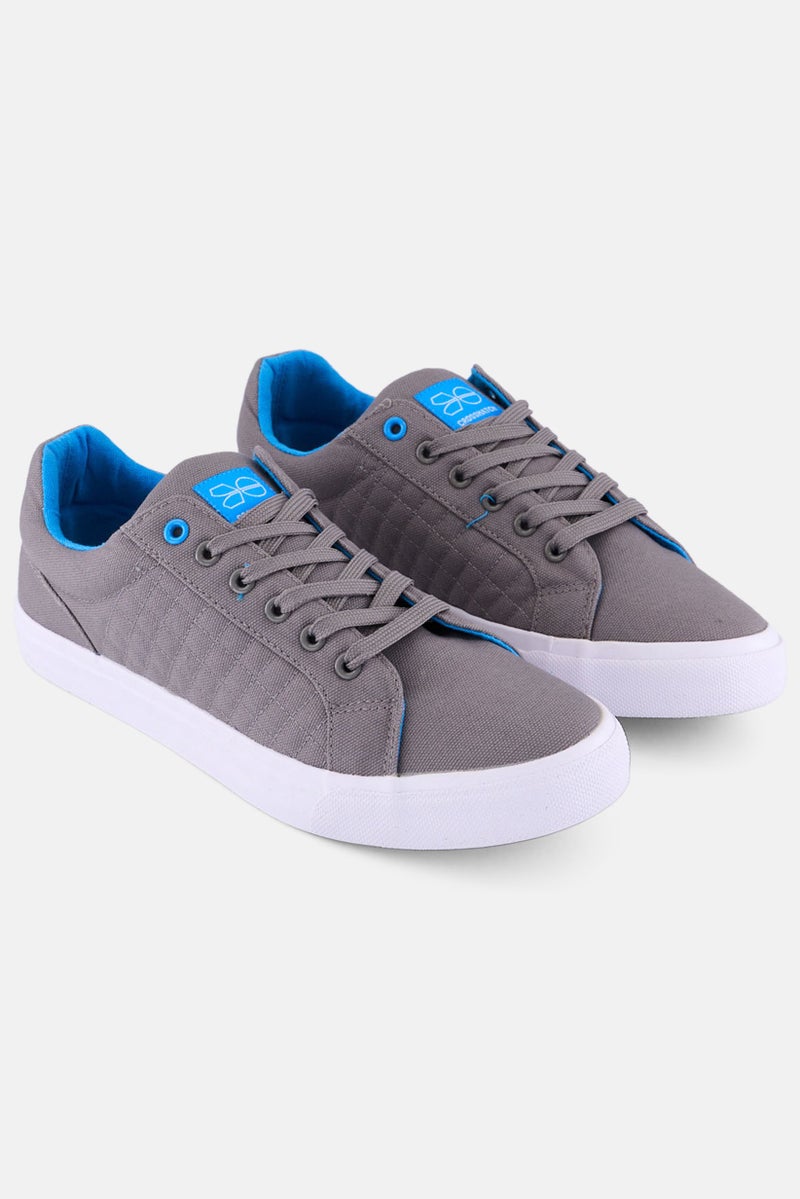 CROSSHATCH أحذية تدريب رجالية مزودة بأربطة، مجموعة رمادية - Image 1