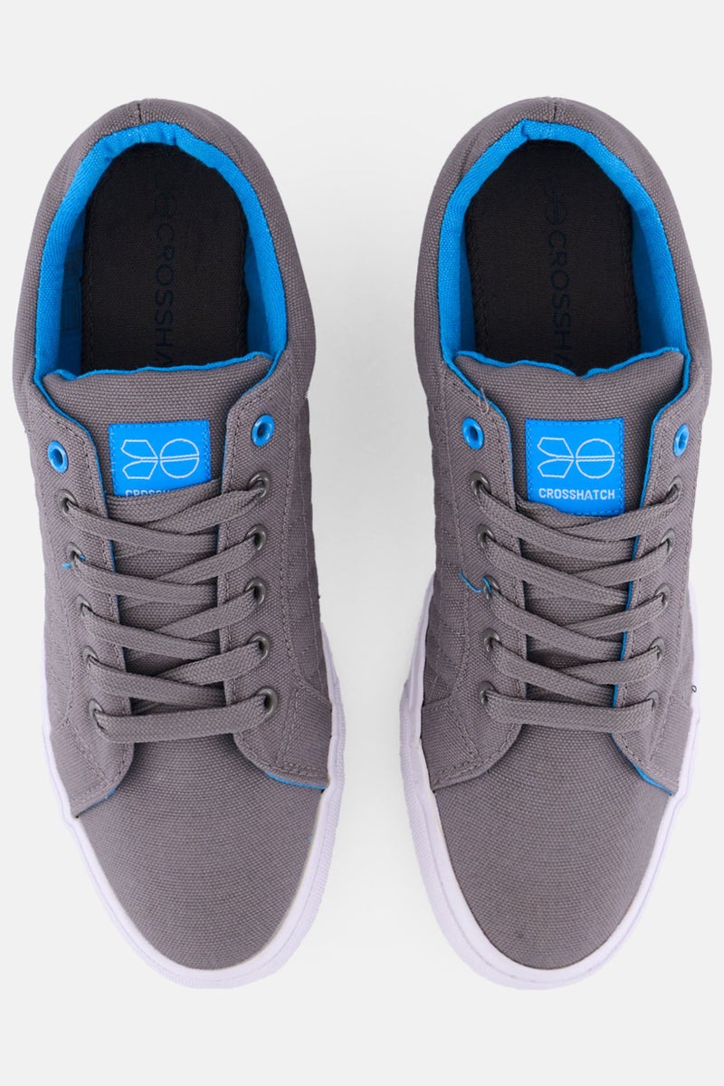 CROSSHATCH أحذية تدريب رجالية مزودة بأربطة، مجموعة رمادية - Image 2