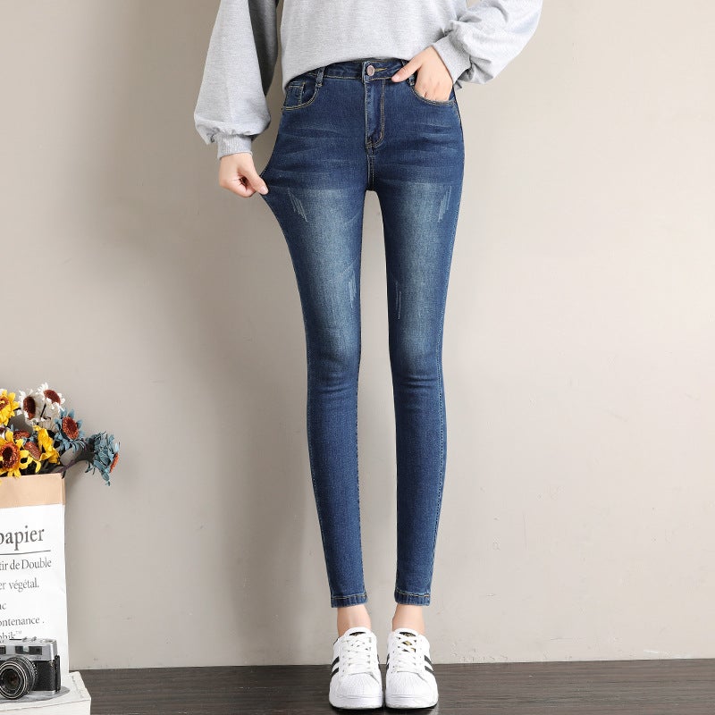 High Waist Skinny Jeans Women'S Summer Thin 2023 New Slim-Fit Tight Stretch Blue Grey Pencil Pants For Children - Image 5