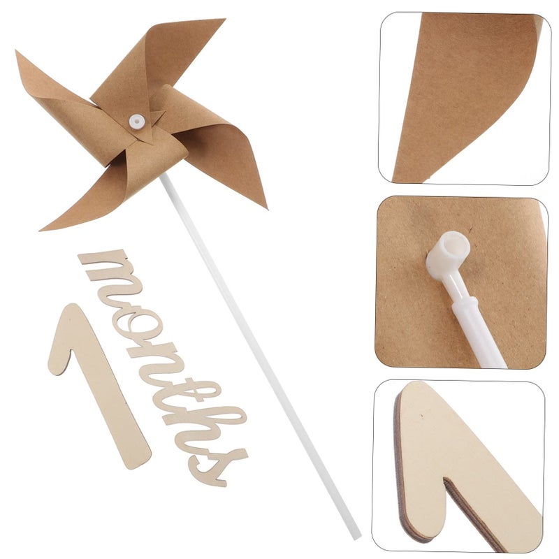 Windmill Photography Props Set For Newborn Monthly Photo Sessions Adorable Keepsake Decor - Image 5