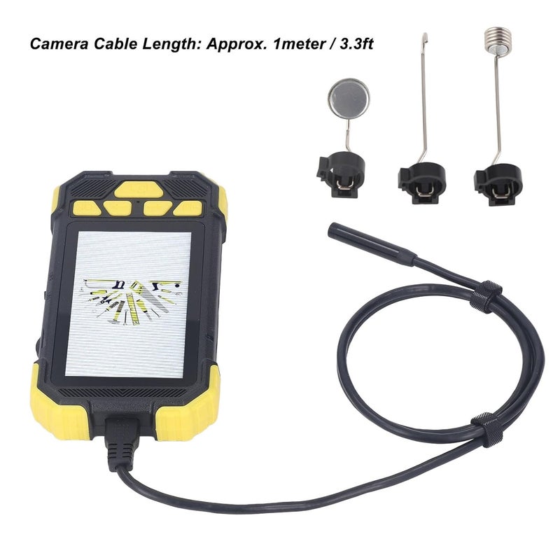 Digital Borescope Inspection Camera with 8mm Lens and 1 Meter Cable - IP67 Rating, 8 LED Lights - Industrial Endoscope for Pipeline and Auto Repair - 4.3 Inch IPS HD Display (1M) - Image 5