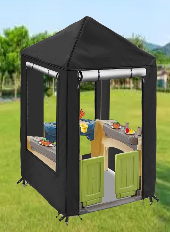 LYBOSH Playhouse Cover, Kids Playhouse Cover for Outdoor Waterproof,Suitable for Step2 Kids Playhouses and Playhouses of The Same Size as Other Brands Kids Playhouses （ 49.5“ W x 49.5” D x 60.2” H） - Image 4