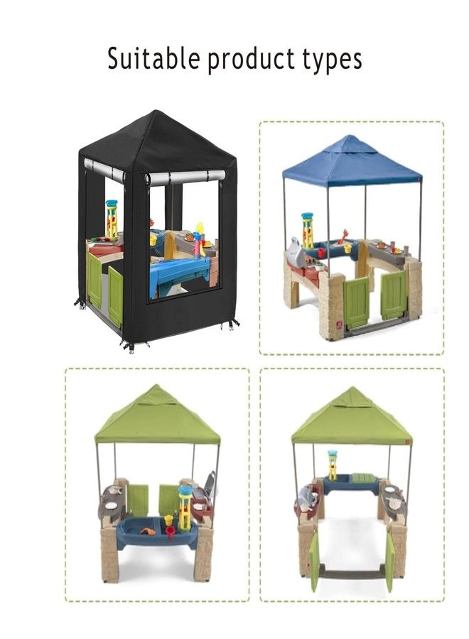 LYBOSH Playhouse Cover, Kids Playhouse Cover for Outdoor Waterproof,Suitable for Step2 Kids Playhouses and Playhouses of The Same Size as Other Brands Kids Playhouses （ 49.5“ W x 49.5” D x 60.2” H） - Image 5