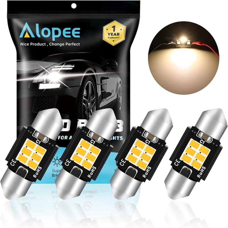 Alopee 4 Pack DE3022 LED Bulb 31mm Festoon Light - Image 1