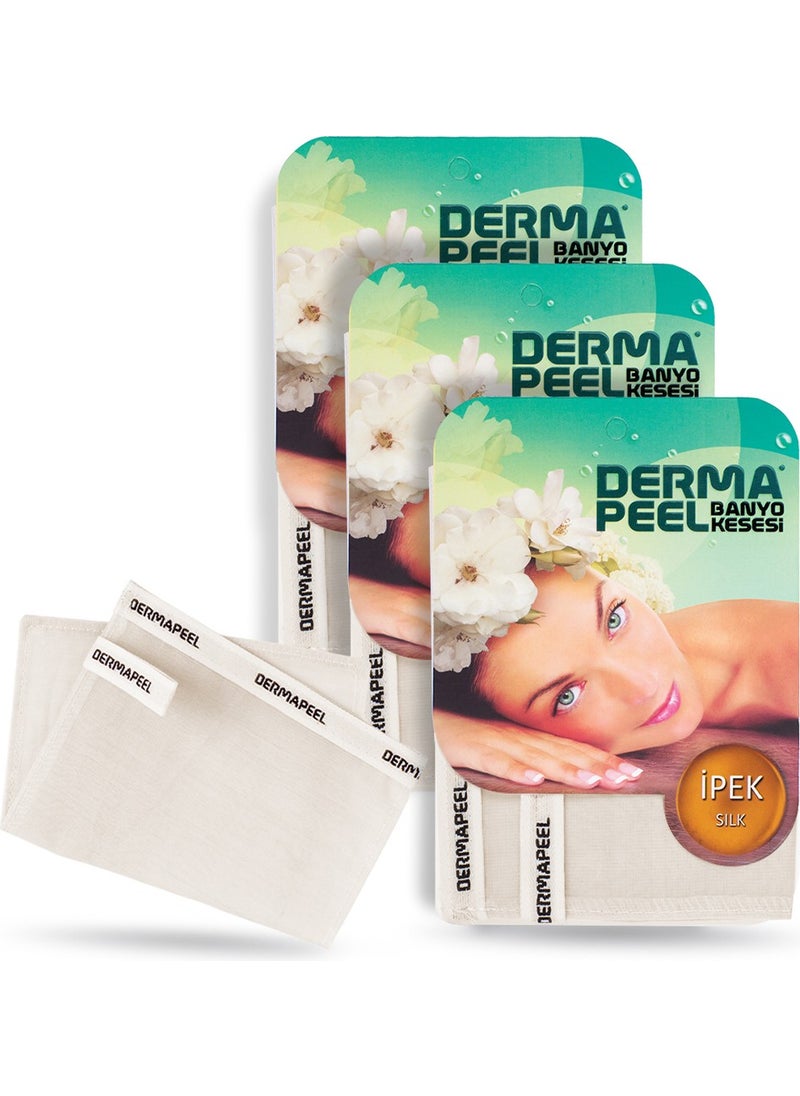 Dermapeel Natural Silk Bath Scrub Set of 3  - Image 1