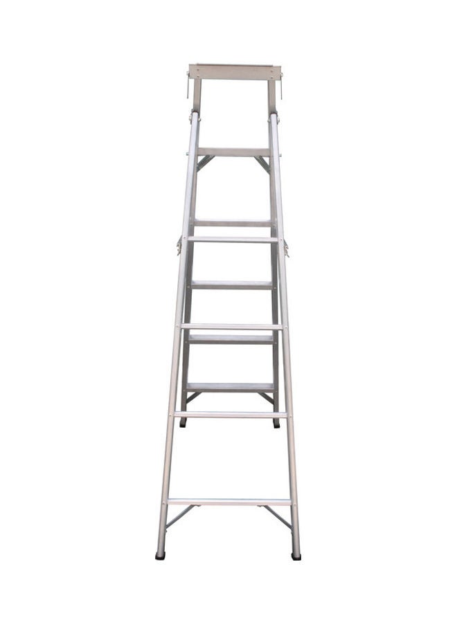 Penguin Aluminium Two-In-One Ladder Silver 181x15x50cm - Image 2