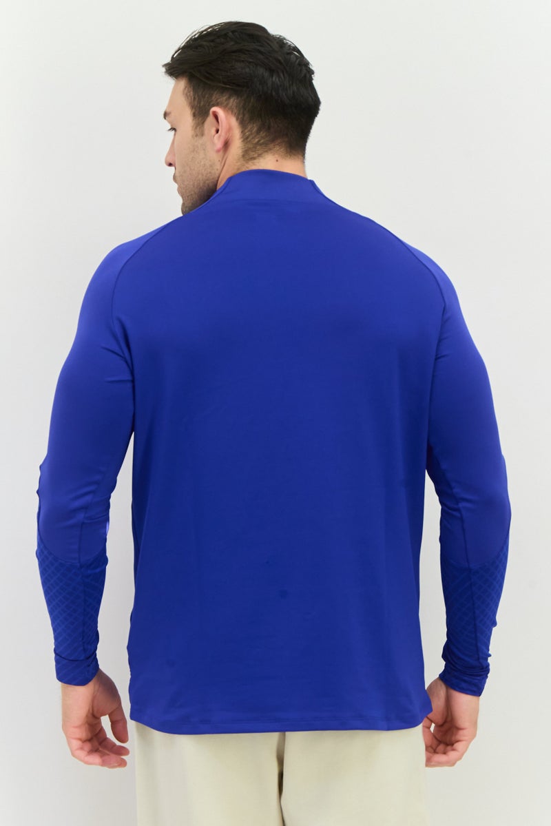 Nike Men Slim Fit Long Sleeve Football Jersey, Royal Blue  - Image 3
