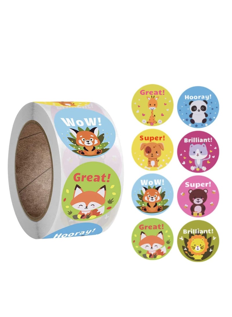 بريميفي 500 قطعة من ملصقات المكافآت مقاس 1 بوصة للمعلمين و8 تصميمات - Image 1