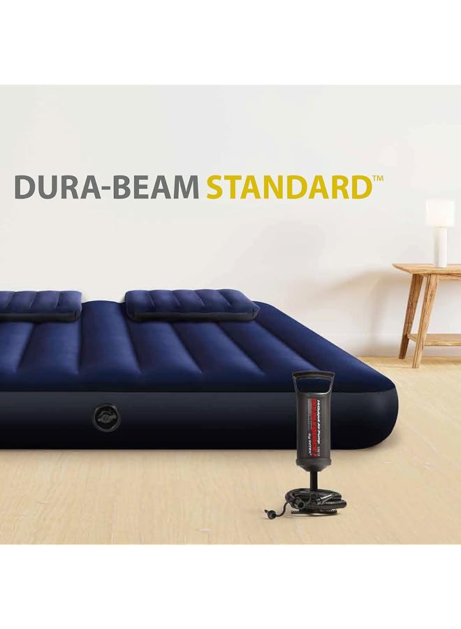 INTEX Queen dura beam classic downy airbed w/ hand pump queen (uk standard) - Image 2