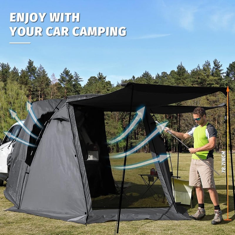 KAMPKEEPER SUV Car Tent, Tailgate Shade Awning Tent for Camping, Car Tents for Picnic Sports Events Music Festivals Outdoor Travel - Image 4