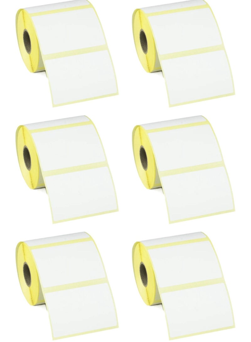 Thermal Transfer Plain Barcode Label (58mm X 39mm) -1000 Labels, Pack of 6  - Image 1