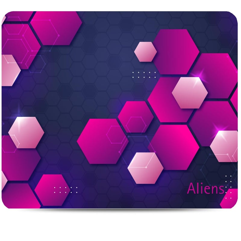Aliens Mouse Pad for Computer, Laptop, Smooth Premium Cloth Surface, Non-Slip Rubber Base, Speed and Precision Operation Compatible with Laser and Optical Mouse, Gaming, Office, Home 230x190mm (3D-02) - Image 1