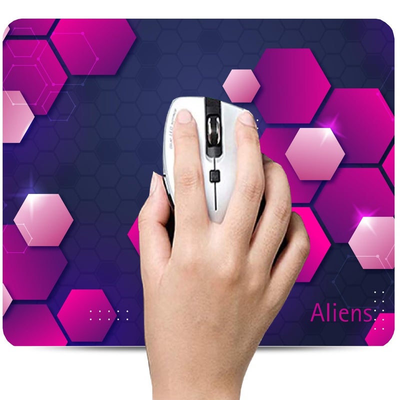 Aliens Mouse Pad for Computer, Laptop, Smooth Premium Cloth Surface, Non-Slip Rubber Base, Speed and Precision Operation Compatible with Laser and Optical Mouse, Gaming, Office, Home 230x190mm (3D-02) - Image 4