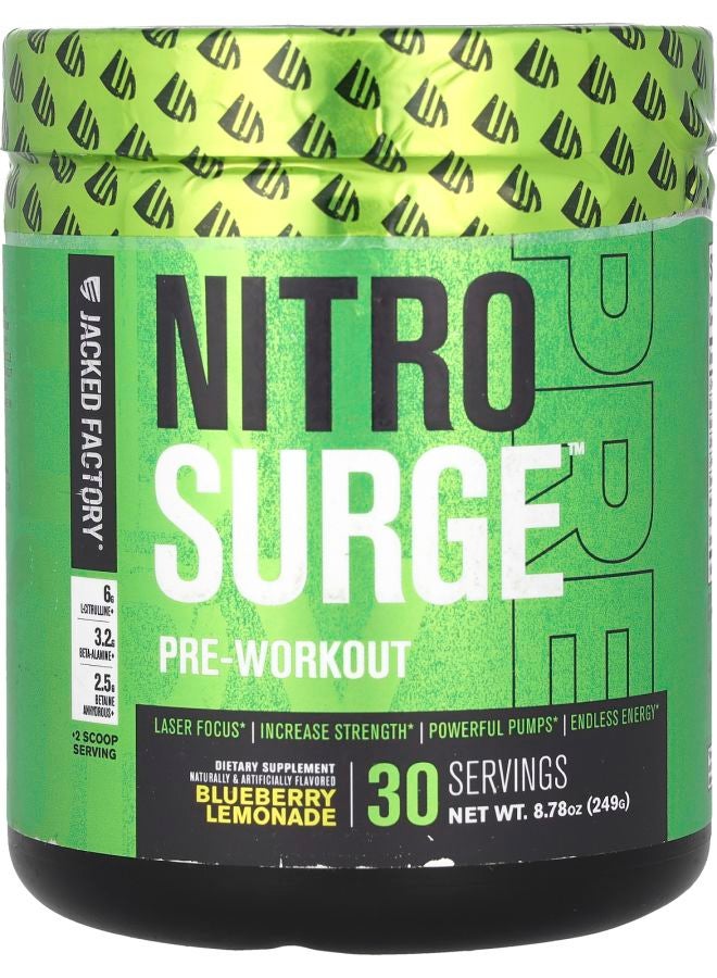 Jacked Factory Nitro Surge PreWorkout Blueberry Lemonade 8.87 oz (249 g)