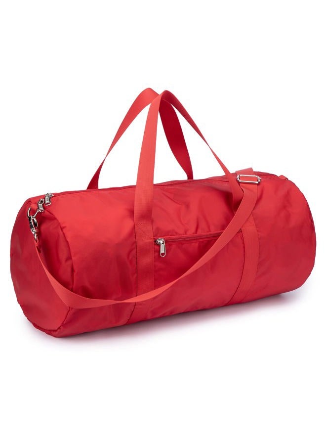Vorspack Small Duffel Bag 20 Inches Foldable Gym Bag for Men Women Duffle Bag Lightweight with Inner Pocket for Travel Sports - Red - Image 1