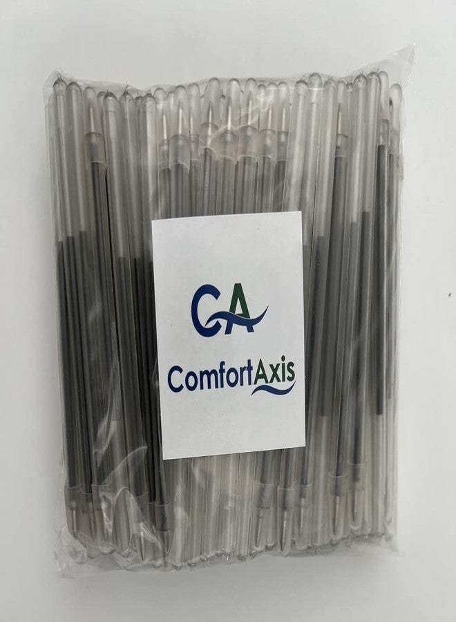 Comfort Axis 24 Bulk Pack 4" Clear Flexible Round Barrel Pens with Cap for Comfortable Writing (Black) - Image 5