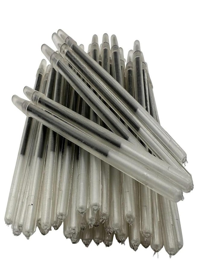 Comfort Axis 24 Bulk Pack 4" Clear Flexible Round Barrel Pens with Cap for Comfortable Writing (Black) - Image 1