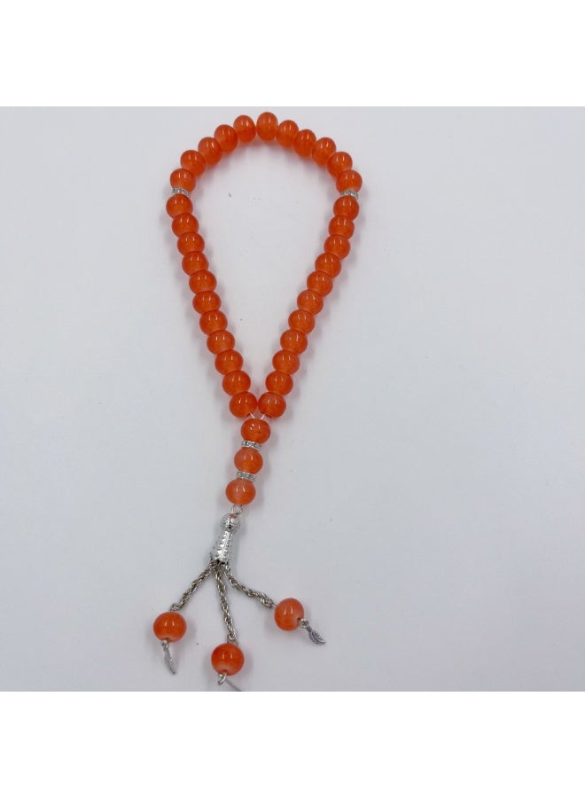NIBEMINENT 33 Muslim Prayer Beads Orange Yellow/10mm 