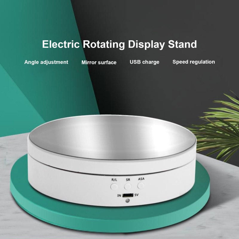 Electric Rotating Display Stand Mirror Surface 3 Speed Regulation 3KG Load Capacity for Photography Jewelry Exhibition - Image 2