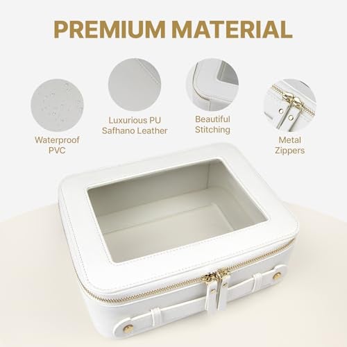FASAOH Clear Makeup Bag with Mini Cosmetic Bags,Travel Toiletry Bag for Women,Portable Cosmetic Bag Case, Transparent Waterproof Cosmetic Organizer Storage Bag for Women Men - Image 3