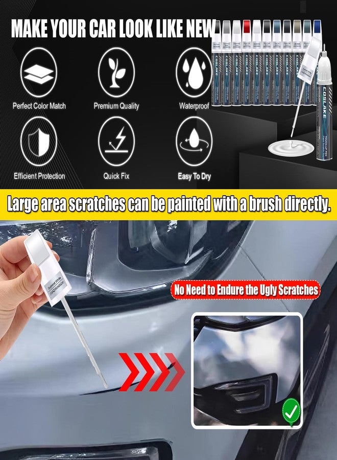 COSLAKE Car Touch Up Paint(Crystal White Tricoat(G1W/WA140X)) for Cadillac, Car Paint Scratch Repair Kit, Quick & Easy Solution to Repair, 2 in 1 Scratch Remover Pen with 2PCS Disposable Micro - Image 4