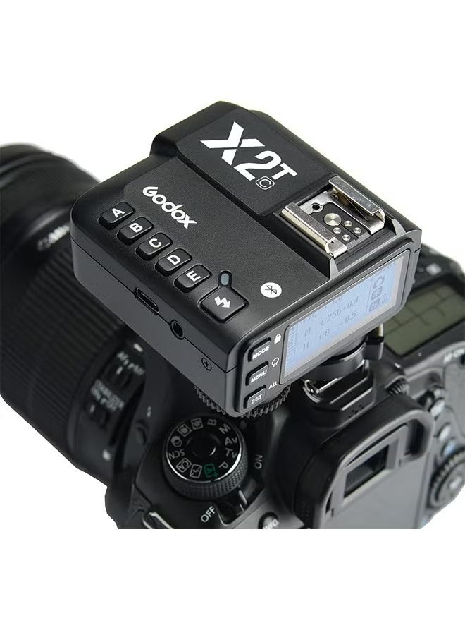 جودوكس مشغل فلاش لاسلكي Godox X2T-C TTL لكاميرا Canon، اتصال بلوتوث HSS 1/8000 ثانية يدعم وحدة تحكم تطبيق iOS/Android، وظيفة TCM، 5 أزرار مجموعة منفصلة، ​​قفل Hotshoe جديد، ضوء مساعد AF جديد - Image 4