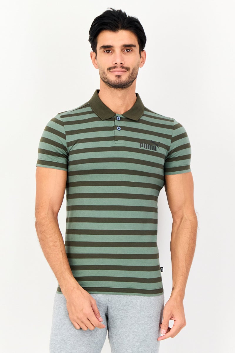 PUMA Men Slim Fit Brand Logo Short Sleeve Outdoor Polo Shirt, Multicolor - Image 1