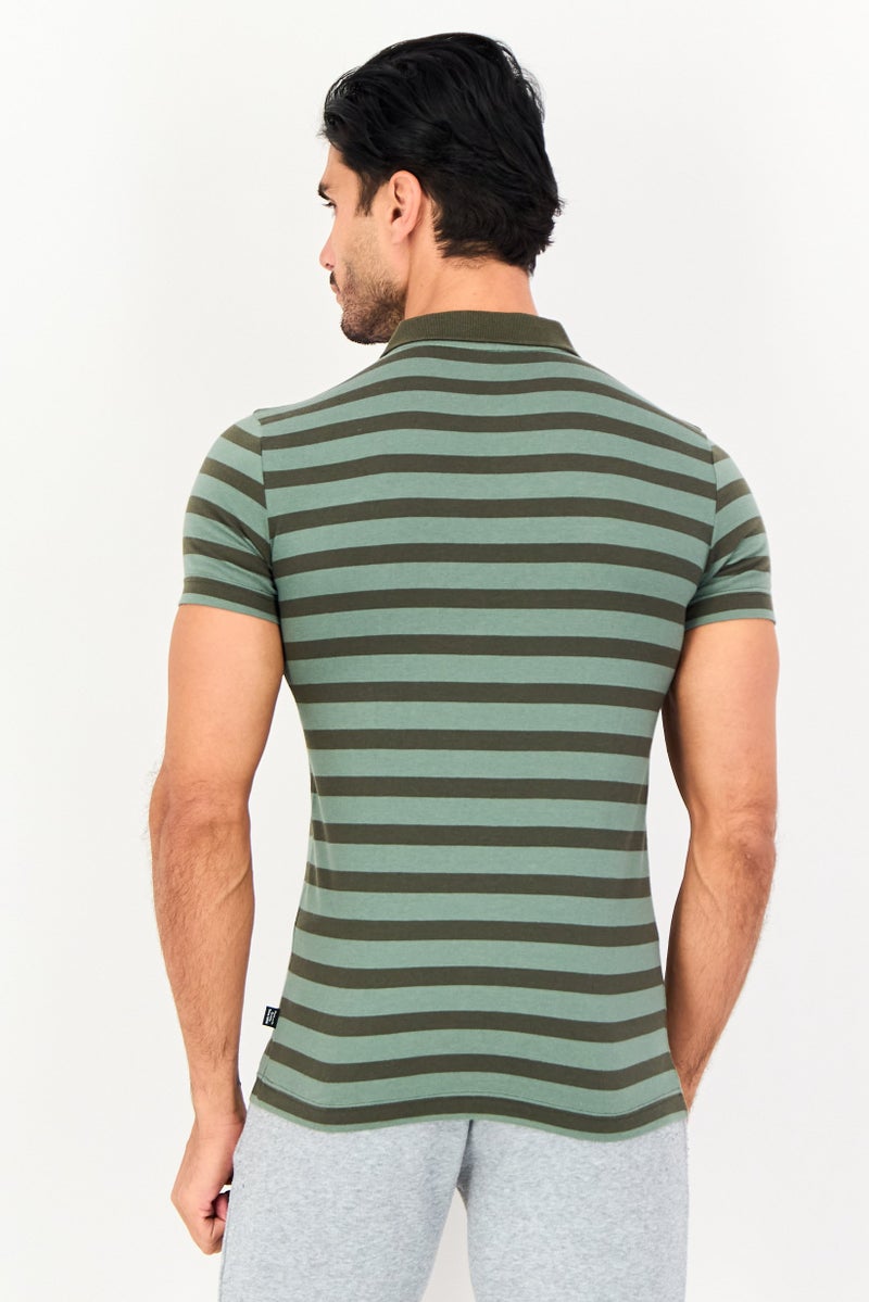 PUMA Men Slim Fit Brand Logo Short Sleeve Outdoor Polo Shirt, Multicolor - Image 4