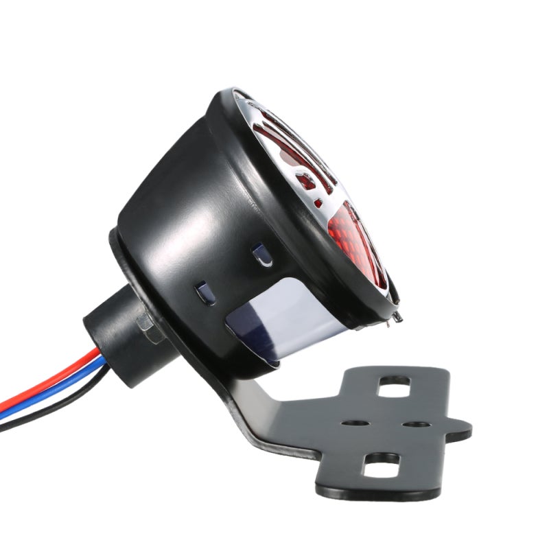LED License Plate Lamp: 12V Retro Round Metal Housing - High Visibility Safety All-in-one Integrated Taillight for Vehicle Rear Exteriors - Image 4