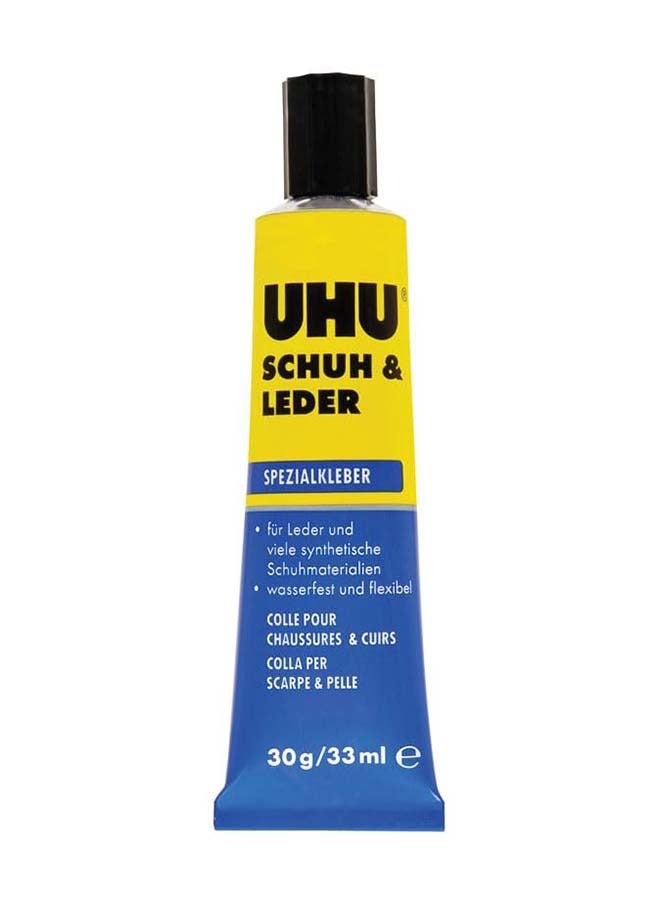 UHU Shoe And Leather Glue, Fast Special Adhesive For Bonding Leather And Rubber, 30 G, Transparent  - Image 1