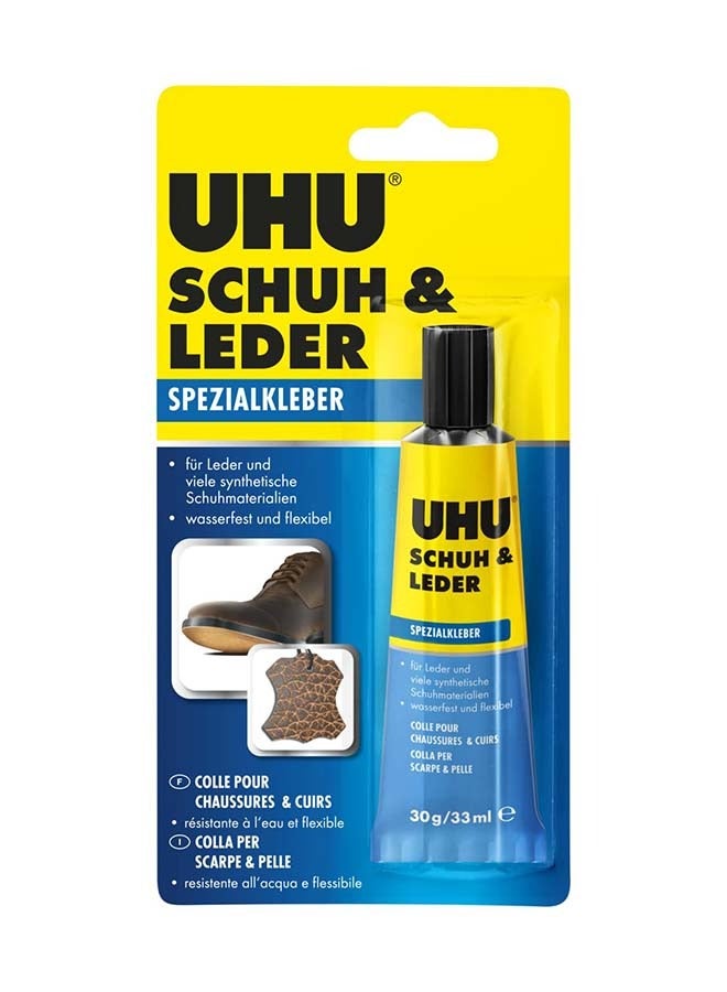 UHU Shoe And Leather Glue, Fast Special Adhesive For Bonding Leather And Rubber, 30 G, Transparent  - Image 2