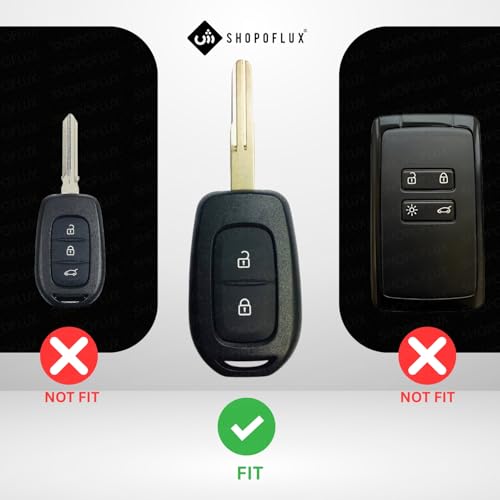 SHOPOFLUX Metal Key Cover Compatible with Renault Kwid | Triber | Kiger | Duster (Black) (Pack of 1) - Image 2