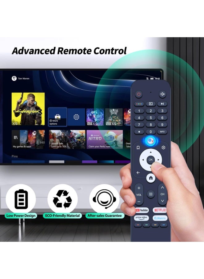 Per Haier TV Telecomando Vocale HTR-U28 H50S6UG Haier SmartAndroid